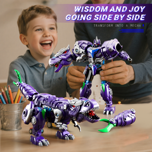 Resosese Transforming Toys Figures-Robot Toys for Boys, Action Figure for Kids Birthday Dinosaur Toys for Kids 8-14, ABS Metal Texture-Part of Alloy