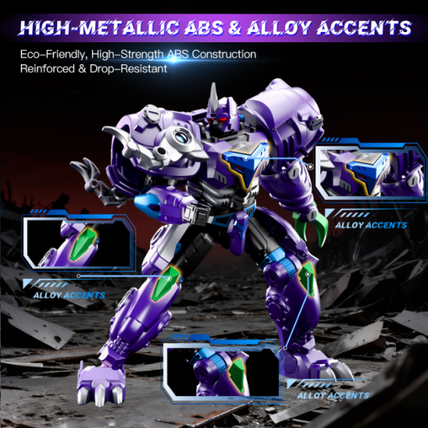 Resosese Transforming Toys Figures-Robot Toys for Boys, Action Figure for Kids Birthday Dinosaur Toys for Kids 8-14, ABS Metal Texture-Part of Alloy